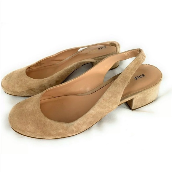 slingback low block heel